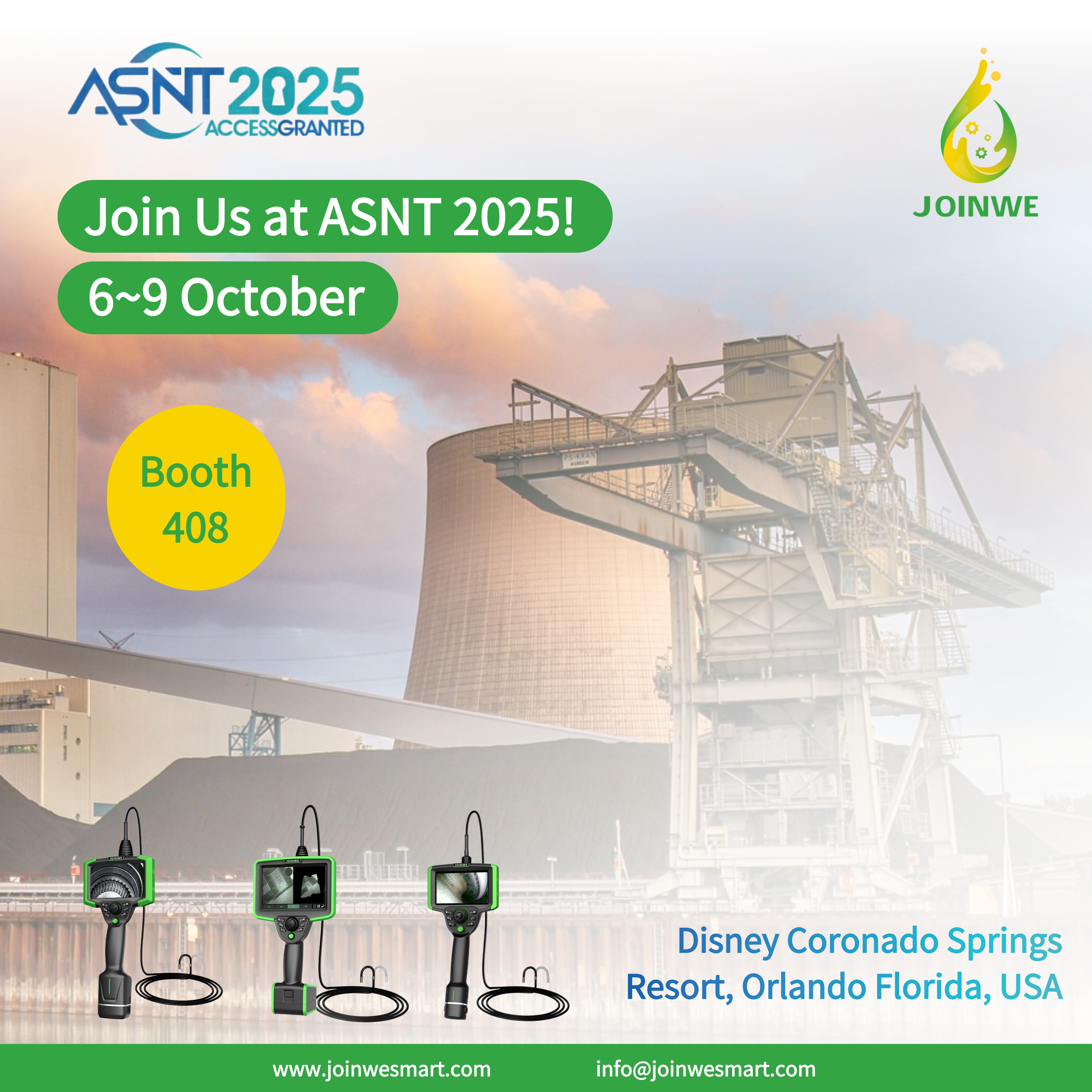 ASNT 2025 invitation JOINWE BOOTH 408